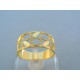 Vzorovaný dámsky prsteň žlté zlato DP62372Z