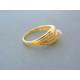 Zlatý prsteň žlté zlato perla zirkóny DP56284Z