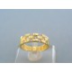 Moderný zlatý prsteň žlté zlato zirkóny DP52351Z