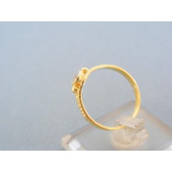 Zlatý prsteň žlté zlato zirkón DP54194Z