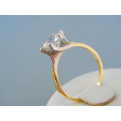 Zlatý prsteň žlté biele zlato zirkón VP58315V