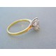 Jemný zlatý prsteň žlté biele zlato zirkón VP58315V