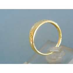Pekný dámsky prsteň žlté zlato zirkóny VP58315Z