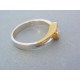 Zlatý prsteň dvojfarebné zlato zirkón VP55332V
