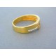 Vzorovaný prsteň žlté biele zlato kamienok VP57291V