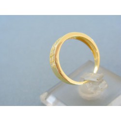 Jednoduchý dámsky prsteň žlté zlato zirkóny VP53213Z