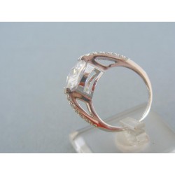 Elegantný dámsky prsteň biele zlato zirkón VP54521Z