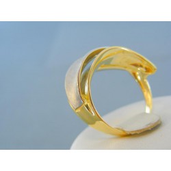 Moderný dámsky prsteň dvojfarebné zlato VP57689V