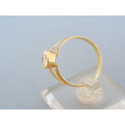 Jemný dámsky prsteň žlté zlato zirkón VP56221Z