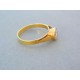 Jemný dámsky prsteň žlté zlato zirkón VP56221Z