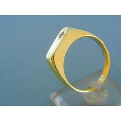 Zlatý pánsky prsteň žlté zlato zirkón VP69641Z