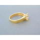 Zlatý dámsky prsteň žlté zlato zirkón v korunke VP55293Z