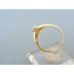Jemný zlatý prsteň žlté zlato zirkón DP54235Z