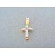 Zlatý prívesok krížik žlté biele zlato zirkón VIK159V