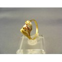 Zlatý prsteň s vlnami viacfarebné zlato VP56186V
