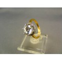 Zlatý prsteň s jedným zirkónom žlté zlato VP53445Z