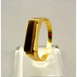 Zlatý pánsky prsteň s kameňom tigrie oko VP67445Z 585/1000 4,45g