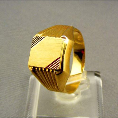 Zlatý pečatný pánsky prsteň žlté zlato