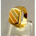 Zlatý pánsky prsteň z trojfarebného zlata
