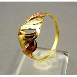 Zlatý dámsky prsteň žlté a červené zlato VP70317V