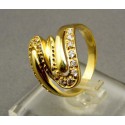 Zlatý dámsky prsteň okuzľujúci zirkón žlté zlato VP54478Z