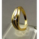 Zlatý dámsky prsteň zlato žlté biele VP53300V