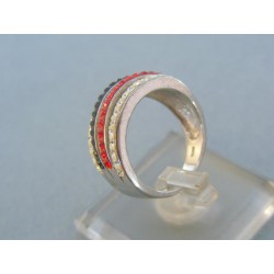 Strieborný prsteň dámsky kamienky VPS53455st