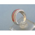 Strieborný prsteň dámsky kamienky VPS53455