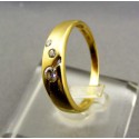 Zlatý dámsky prsteň jemný žlté zlato kamienky VP55225Z