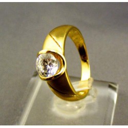 Zlatý dámsky prsteň so zirkónom žlté zlato VP55446Z