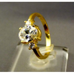 Zlatý dámsky prsteň s bielym zirkónom žlté zlato VP57311Z