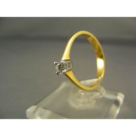 Diamantový prsteň žlté zlato