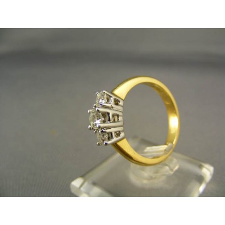 Diamantový prsteň viacfarebné zlato