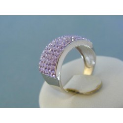 Krásny strieborný prsteň swarovskí DPS56626prs