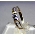 Zlatý prsteň dámsky biele zlato zdobený kamienkom VP48130B