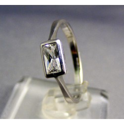 Zlatý prsteň dámsky jednoduchý biele zlato VP56193B