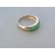 Okuzľujúci dámsky prsteň zelené krištáliky DPS54246prs