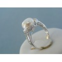 Elegantný dámsky prsteň striebro perla DPS52347jvd