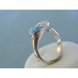 Strieborný dámsky prsteň krištáliky swarovského DPS61602