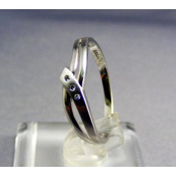 Zlatý prsteň biele zlato so zirkónom VP59168B