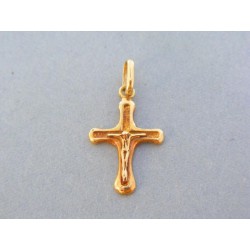 Zlatý prívesok krížik ukrižovaný Ježiš žlté zlato VIK225Ztgi