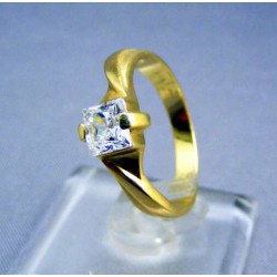 Zlatý prsteň dámsky so zirkónom žlté zlato VP56350Z