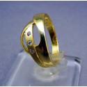 Zlatý dámsky prsteň poprepletaný žlté zlato VP53303Z