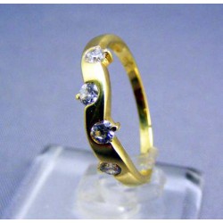 Zlatý dámsky prsteň v žltom zlate zirkóny VP56211/1Z
