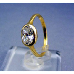 Zlatý dámsky prsteň so zirkónom v tvare oka žlté zlato VP52187Z