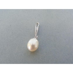 Strieborný prívesok dámsky krásna perla VIS126
