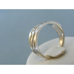 Strieborný prsteň vzorovaný DPS59606fr