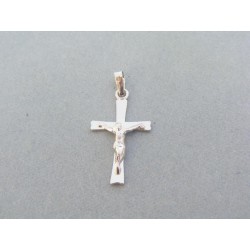 Zlatý prívesok krížik ukrižovaný Ježiš biele zlato VIK096Ba