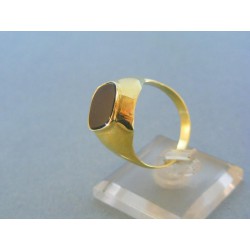 Zlatý prsteň pánsky žlté zlato kameň onyx VP66567Zšo