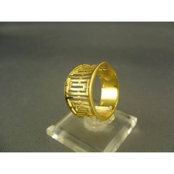 Zlatý dámsky prsteň so vzormi žlté zlato DP57393Z